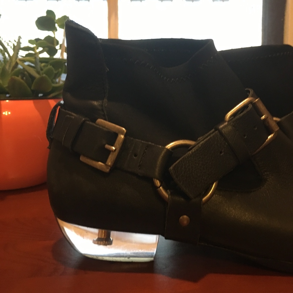 Vintage Matisse Motorcycle Boots w/ Clear Heel